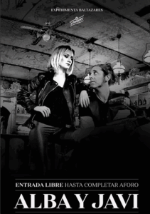 Alba y Javi actuando en Baltazares Sevilla, música en directo para cenas con ambiente en restaurante y espacios al aire libre.